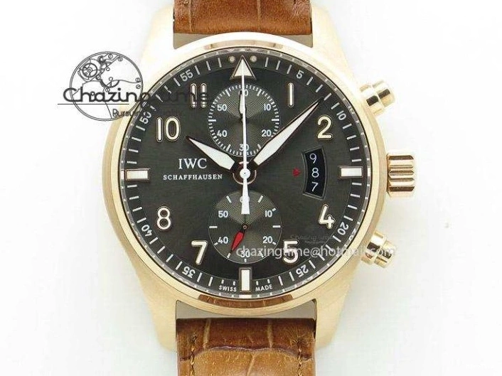 MIROTIME 0514 GoodFit Big Pilot Real PR IW500912 ZF Best Edition Black Dial On Black Leather Strap A 7287